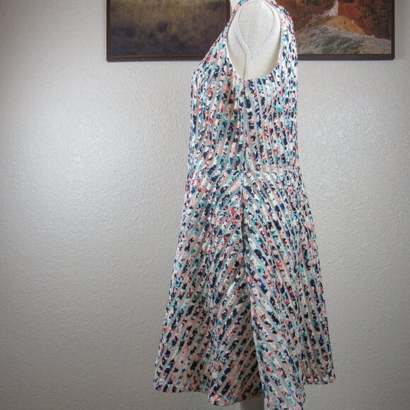 Apt 9 Women's Size 16 Mesh Texture Fit & Flare Dress Pockets Multi-Colored Lined - Picture 12 of 12